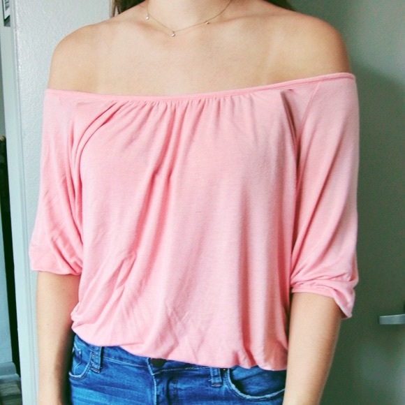 Charlotte Russe Tops - 🌸3/$15 🌸 Charlotte Russe | Off Shoulder Pink Top